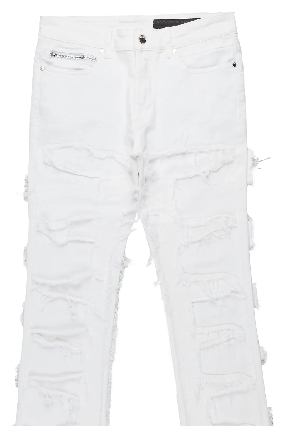 Shake White Stacked Flare Jean