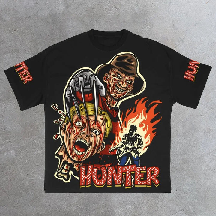 Hunter Print Casual Short Sleeve T-Shirt