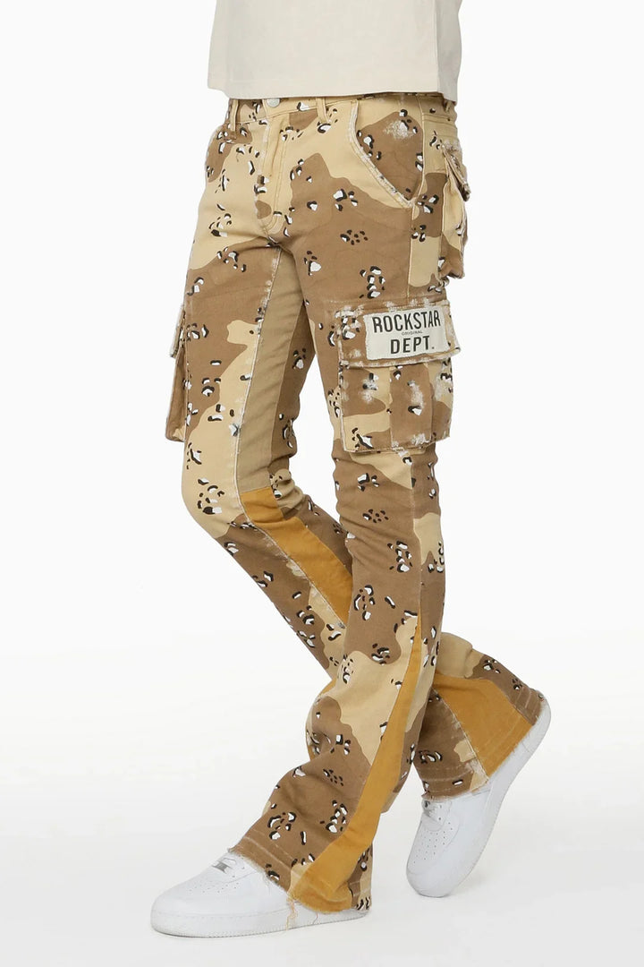 Kirrem Desert Camo Stacked Flare Jean