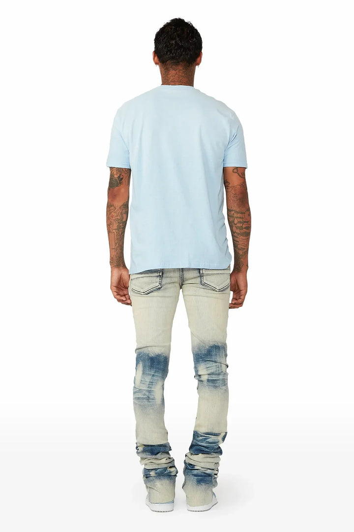 Zander Blue Super Stacked Flare Jean