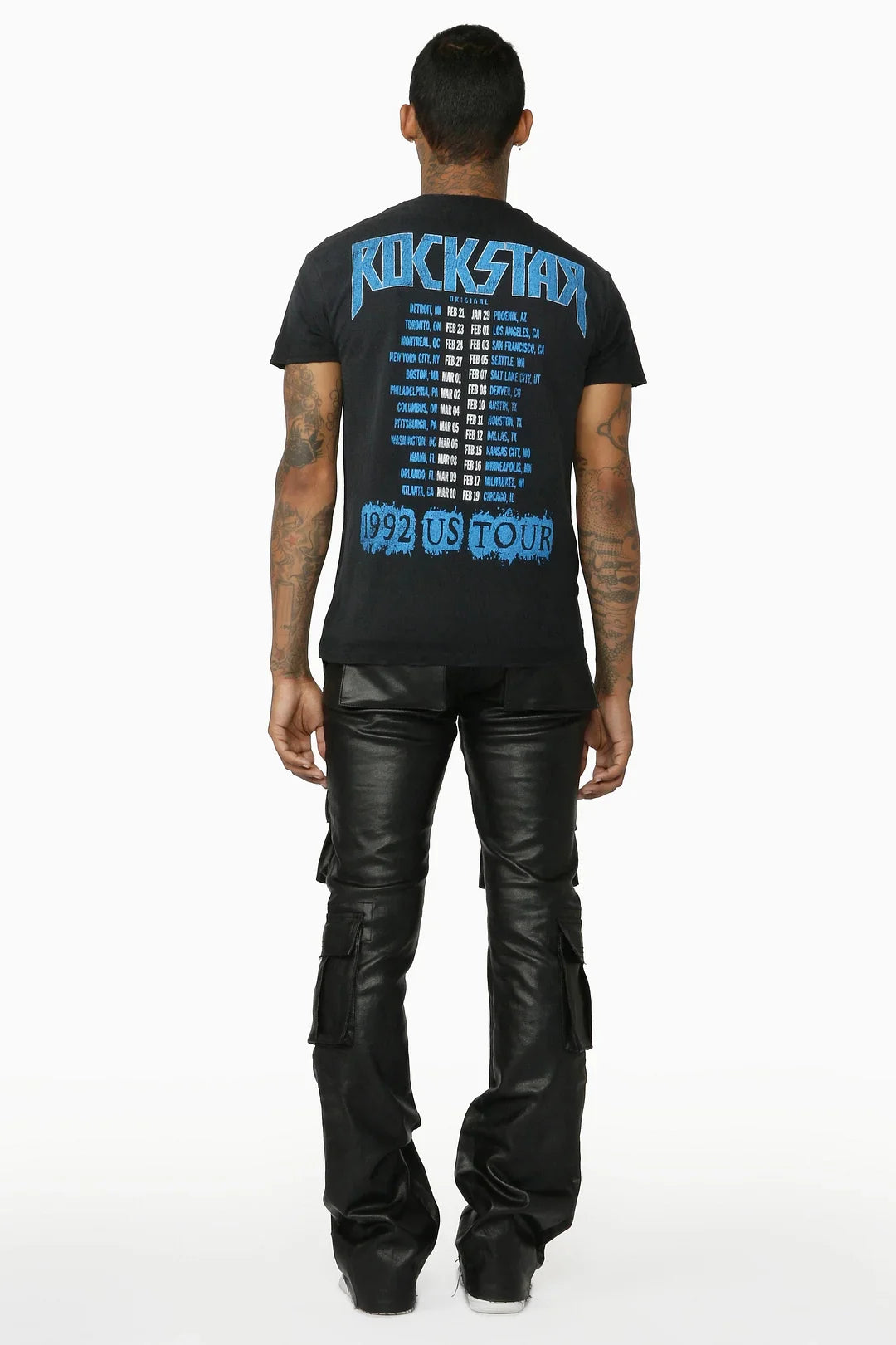 Rancid Black Coated Flare Jean