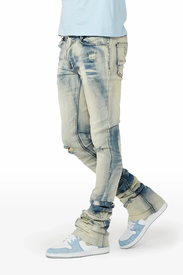 Zander Blue Super Stacked Flare Jean