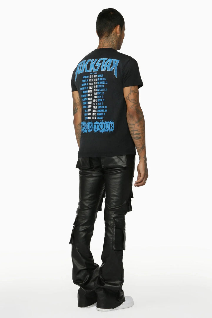 Rancid Black Coated Flare Jean