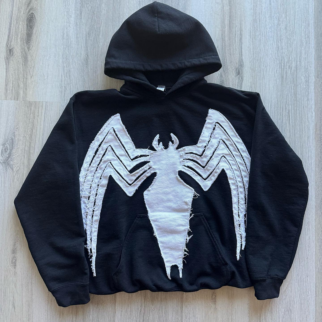 Street Style Personalized Spider Patch Hoodie