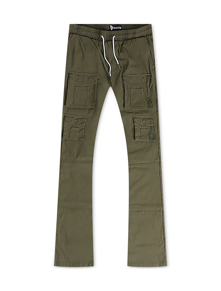 Makobi Colton Nylon Cargo Pants - Olive