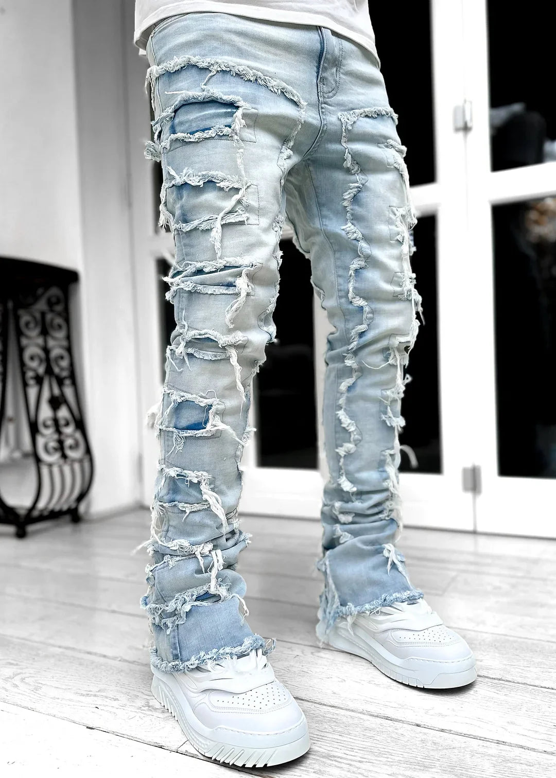 Steel Blue Stacked Denim