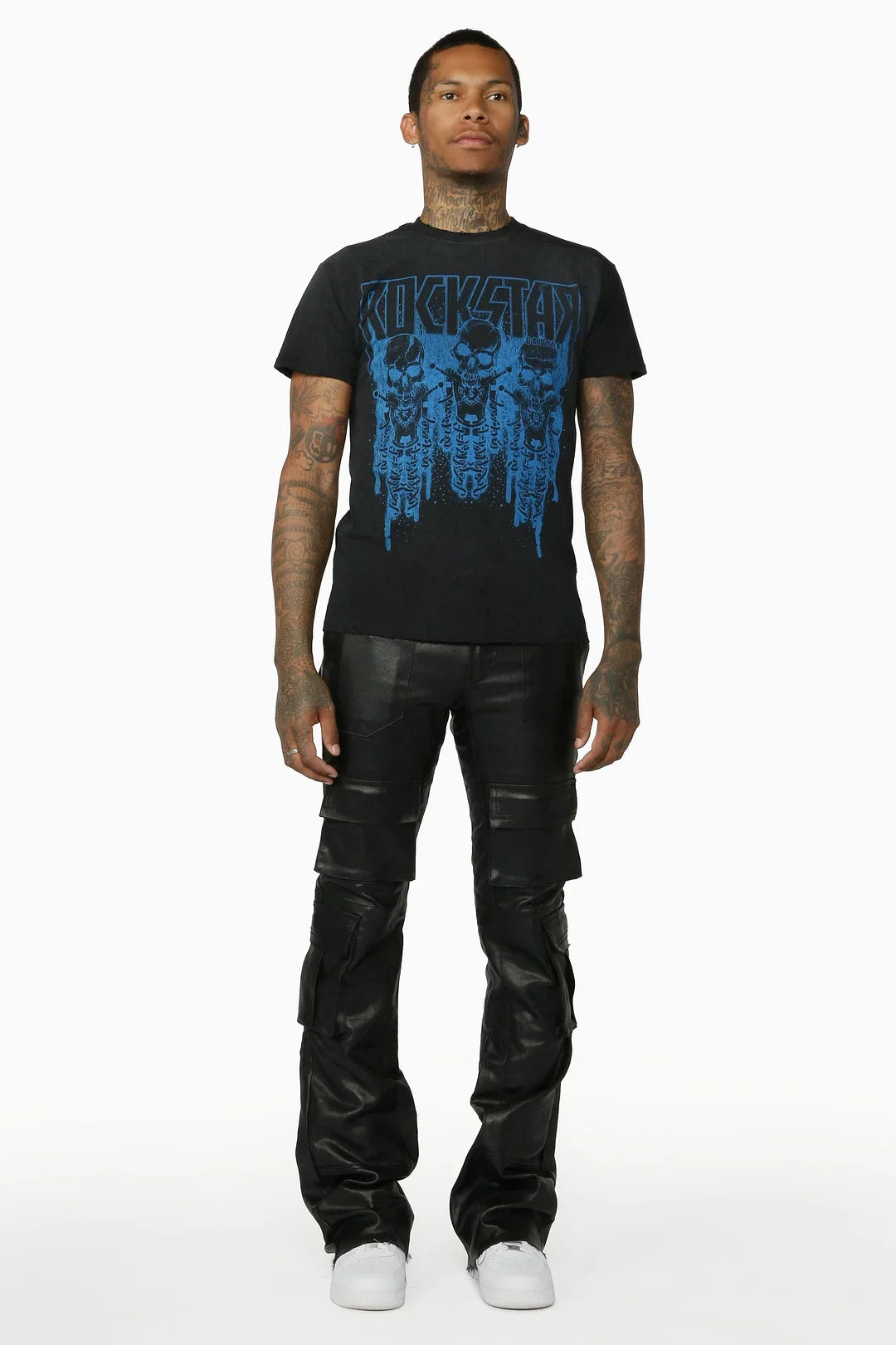 Rancid Black Coated Flare Jean