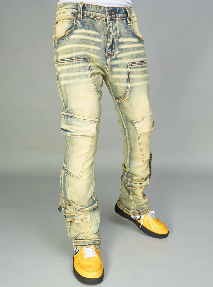 NME Jeans - Foxx - Cargo Stacked - Vintage Wash - 501