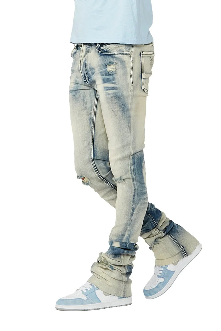 Zander Blue Super Stacked Flare Jean