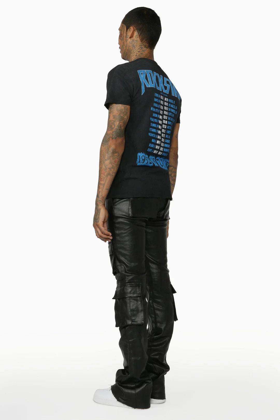 Rancid Black Coated Flare Jean