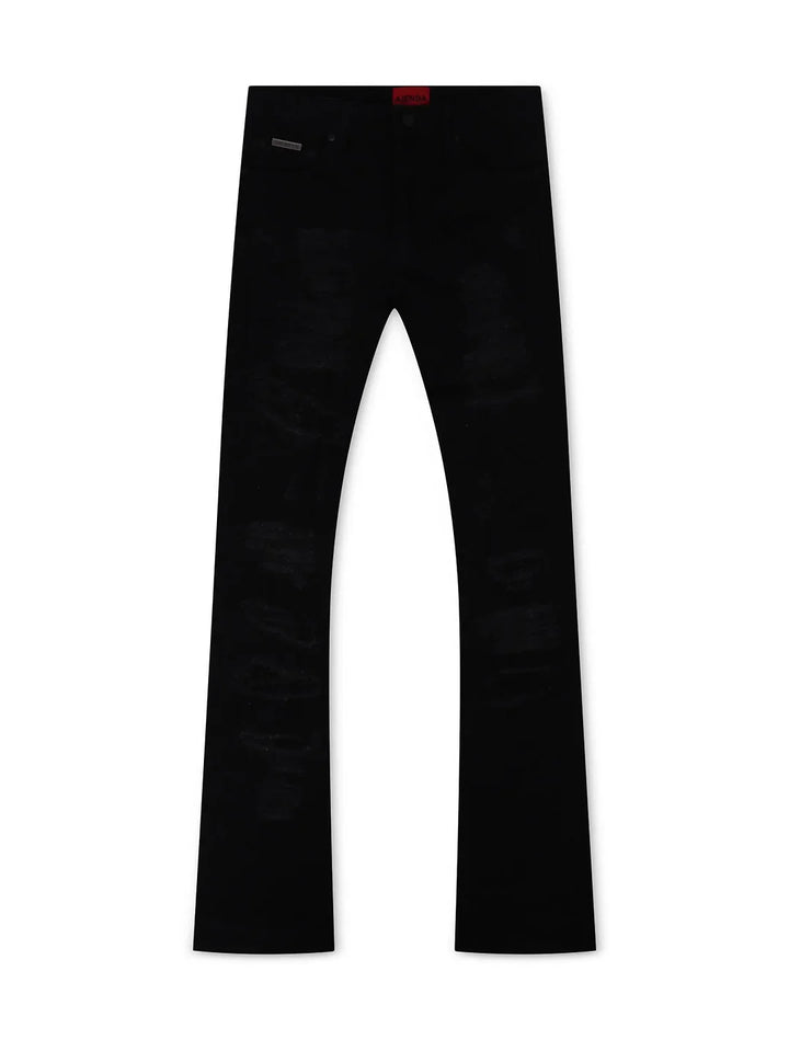 Ajenda Stacked Jeans - Jet Black