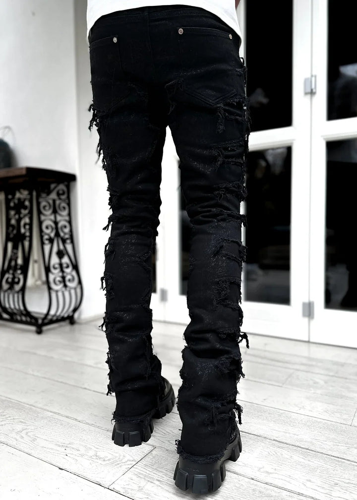 Obsidian Black Blood Diamond Stacked Denim V2