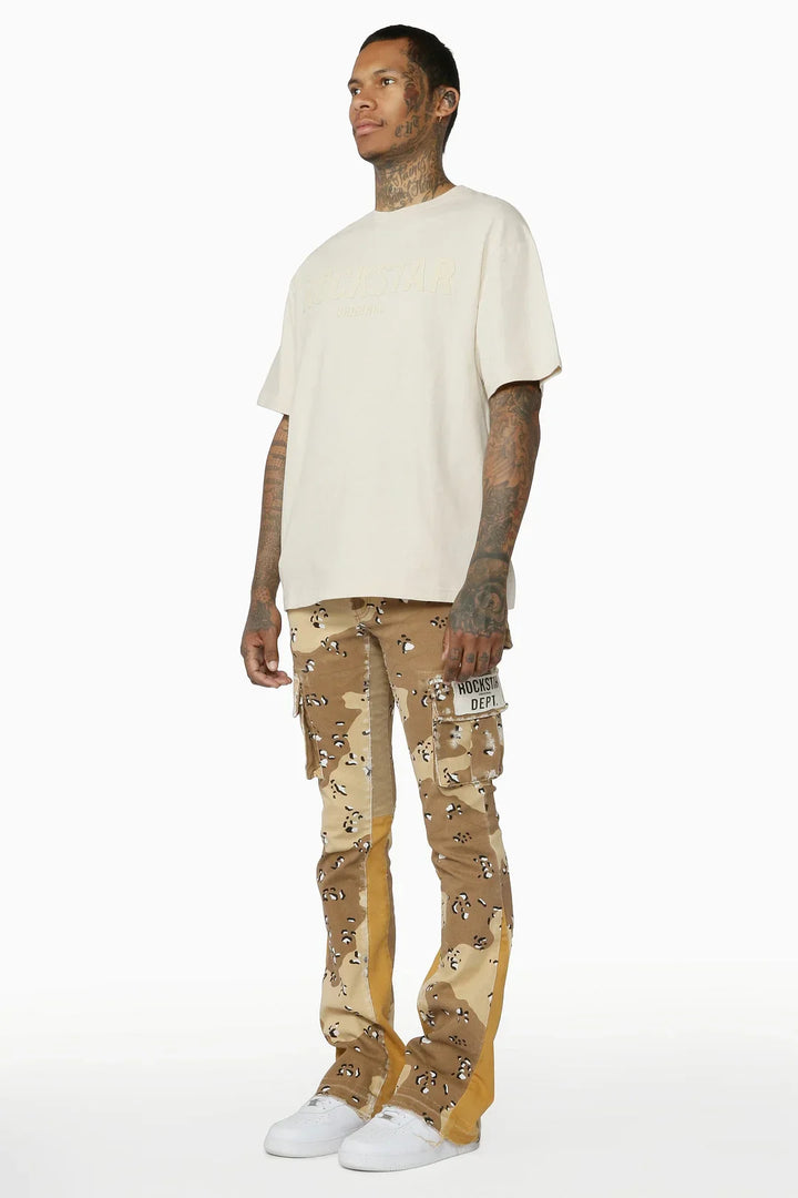 Kirrem Desert Camo Stacked Flare Jean