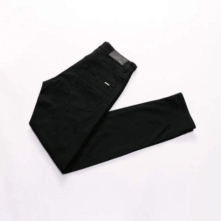 Amiri Jeans denim black pants ripped slim straight leg