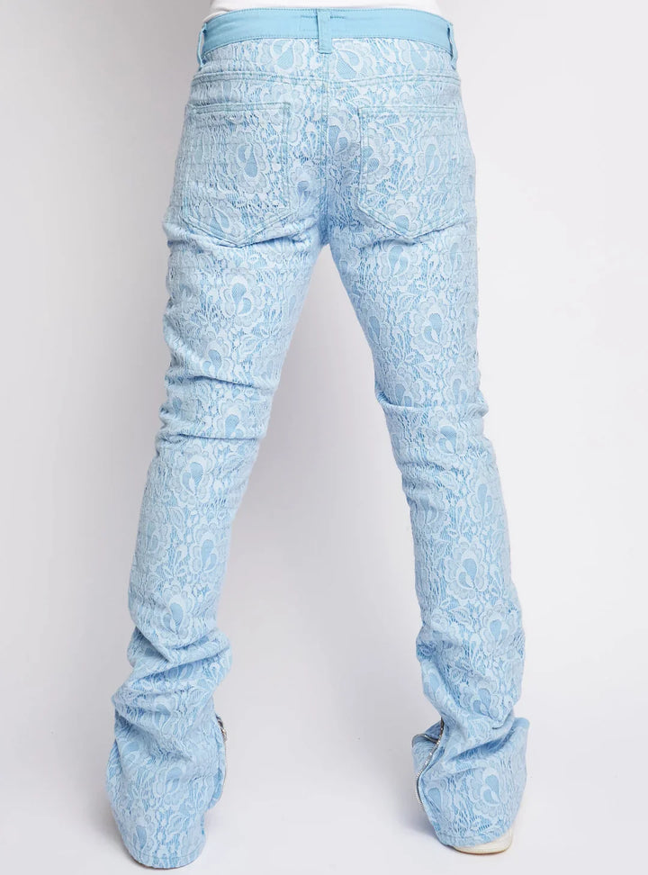 Jeans - Baldwin - Baby Blue - Stacked Applique Denim  - 502