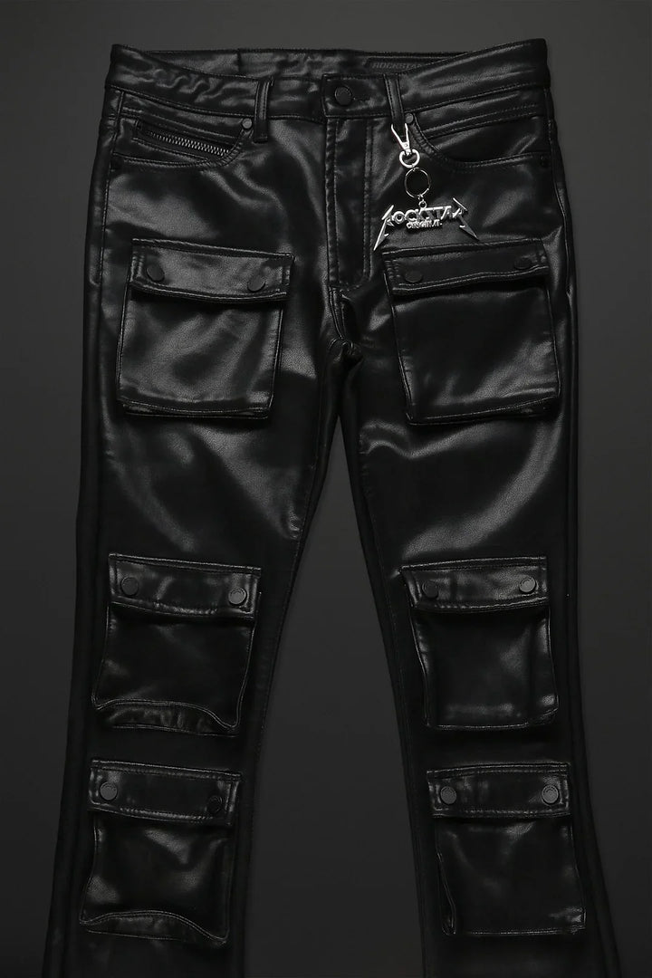 Rancid Black Coated Flare Jean