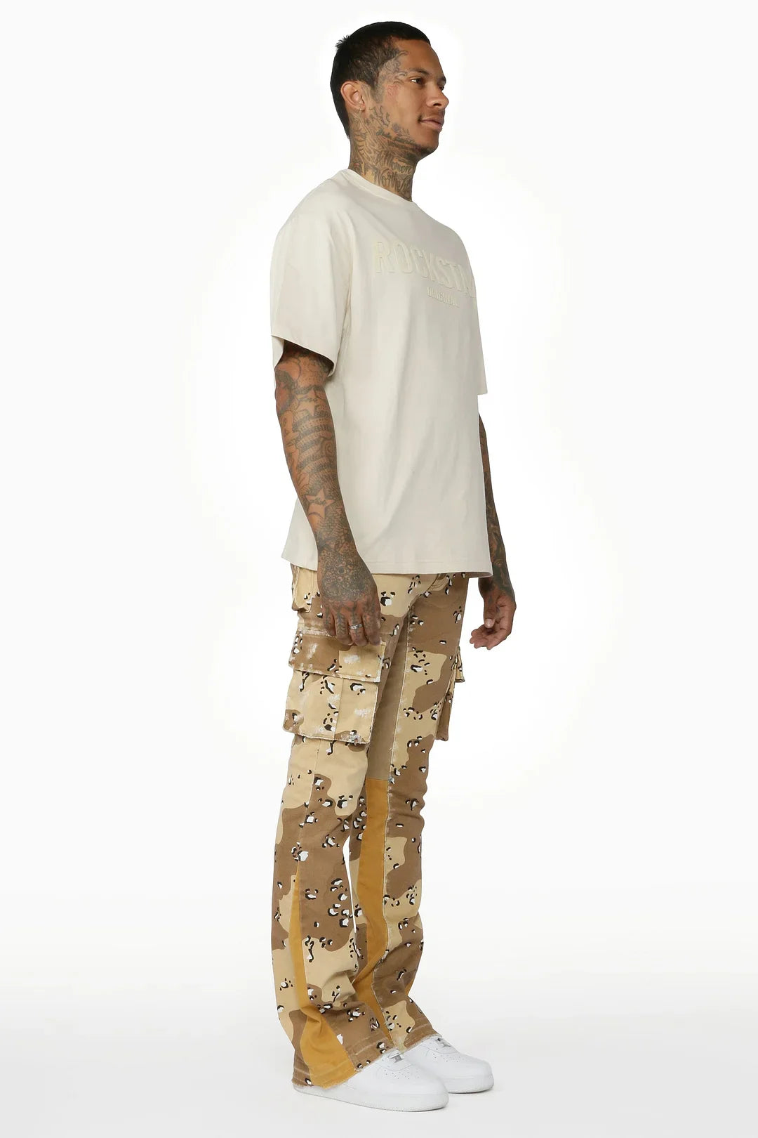 Kirrem Desert Camo Stacked Flare Jean