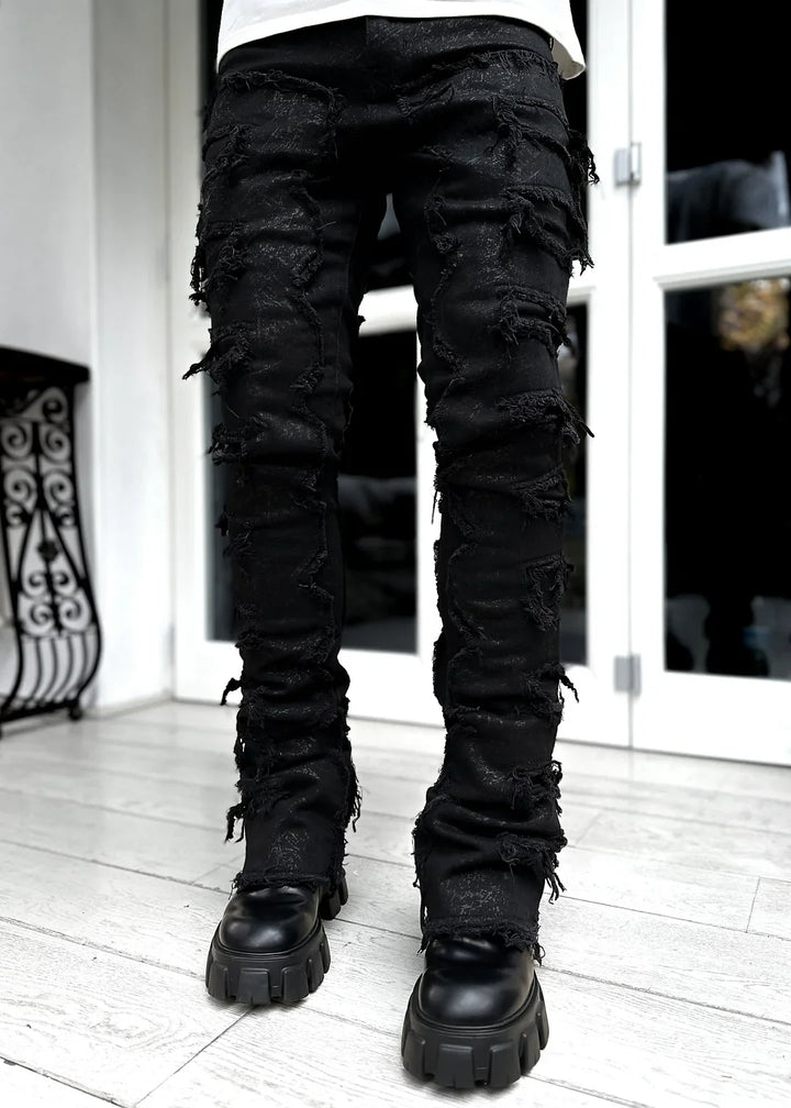 Obsidian Black Blood Diamond Stacked Denim V2