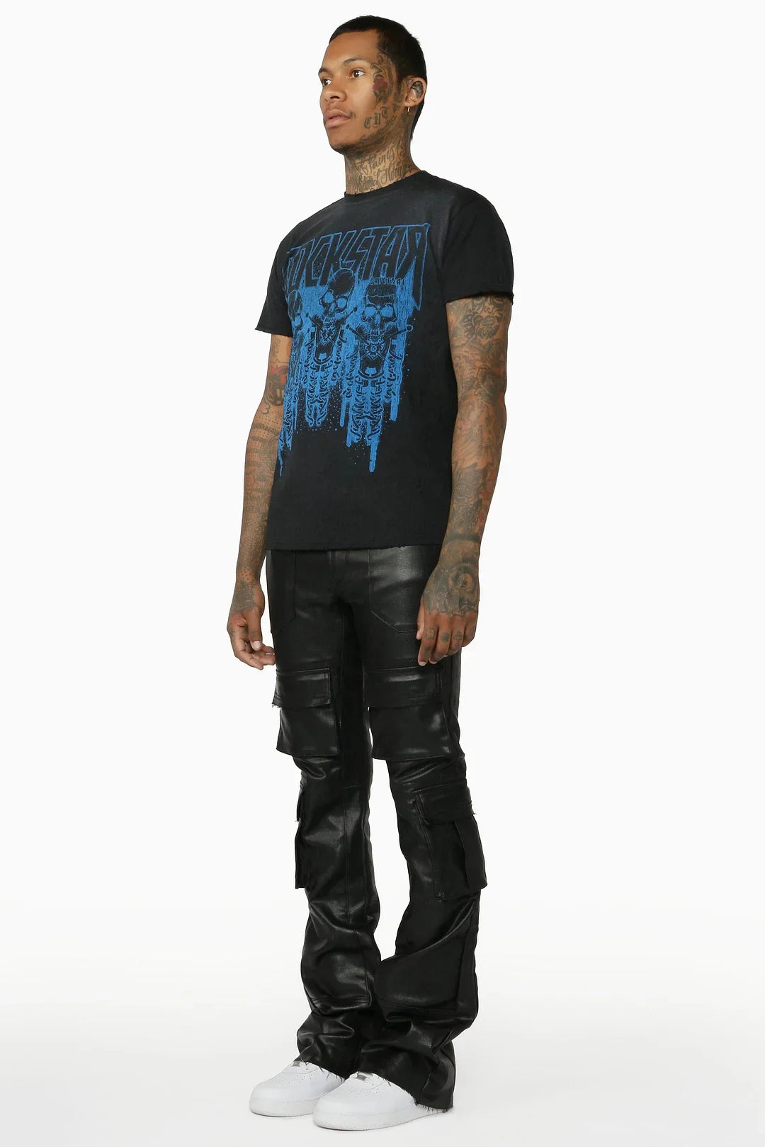 Rancid Black Coated Flare Jean