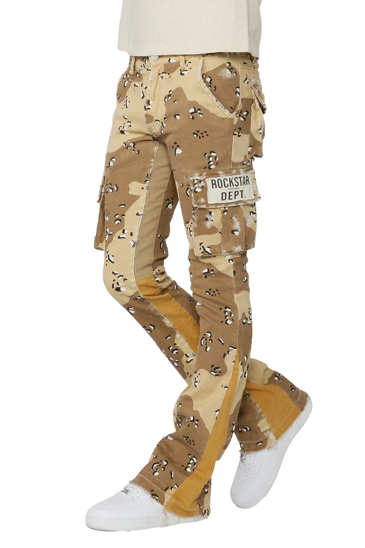 Kirrem Desert Camo Stacked Flare Jean