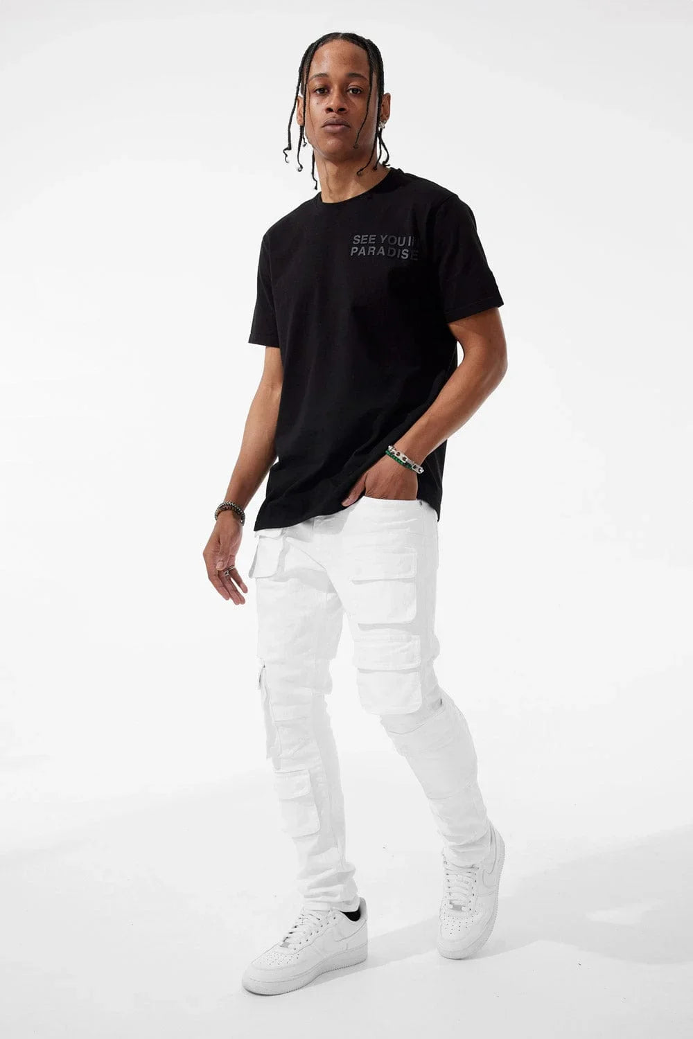 Sean - Tactical Cargo Denim (White)