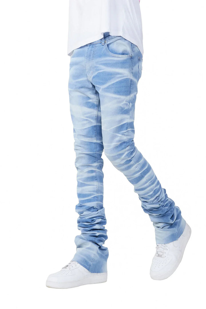 Ayden Light Wash Super Stacked Flare Jean