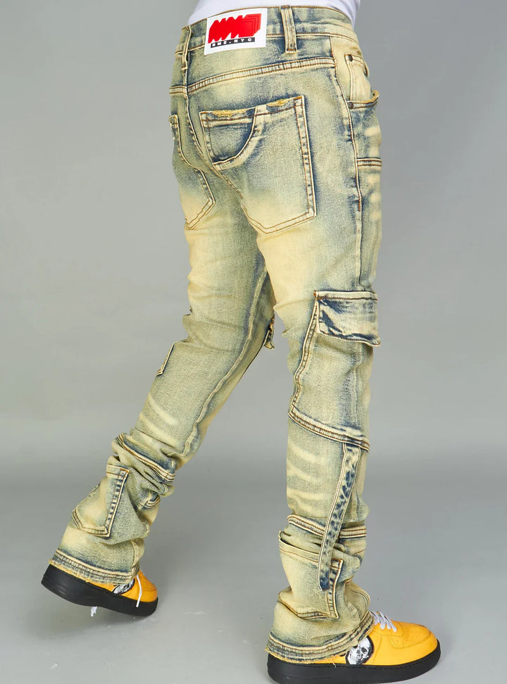 NME Jeans - Foxx - Cargo Stacked - Vintage Wash - 501