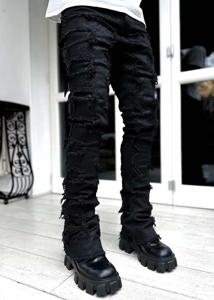 Obsidian Black Blood Diamond Stacked Denim V2