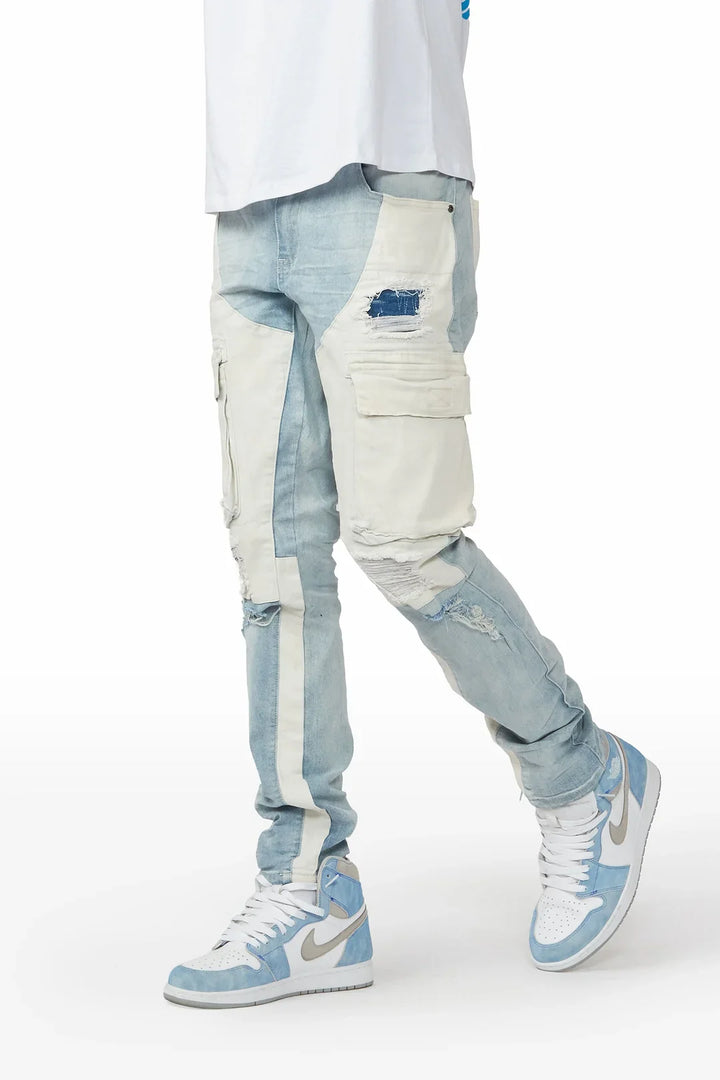 Slump Blue Cargo Jean