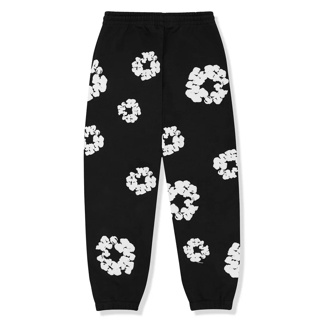 Denim Tears The Cotton Wreath Black Sweatpants