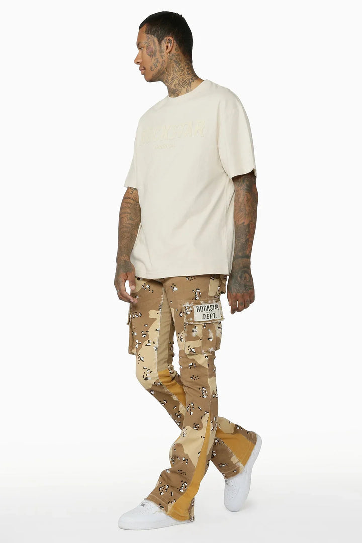 Kirrem Desert Camo Stacked Flare Jean