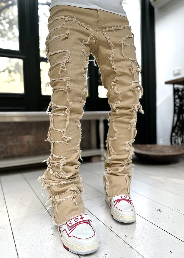 Sand Brown Blood Diamond Stacked Denim