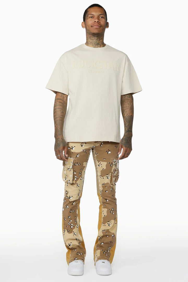 Kirrem Desert Camo Stacked Flare Jean