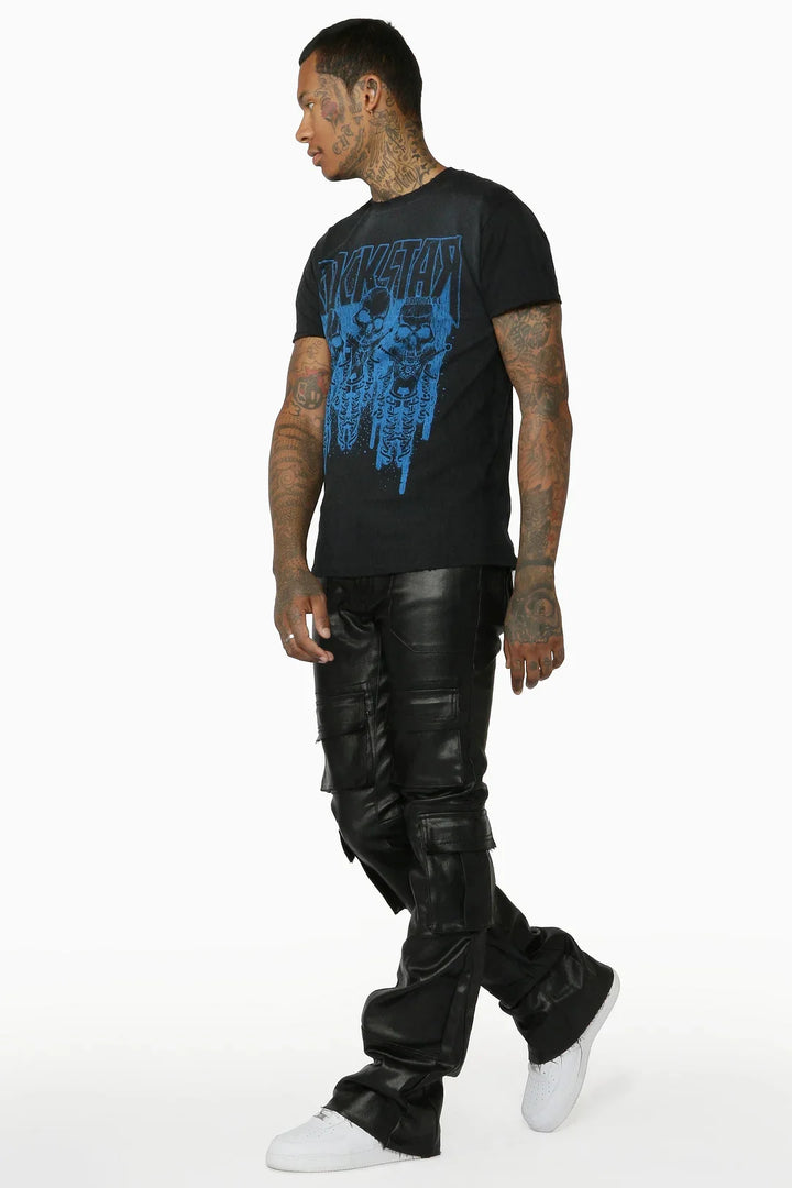 Rancid Black Coated Flare Jean