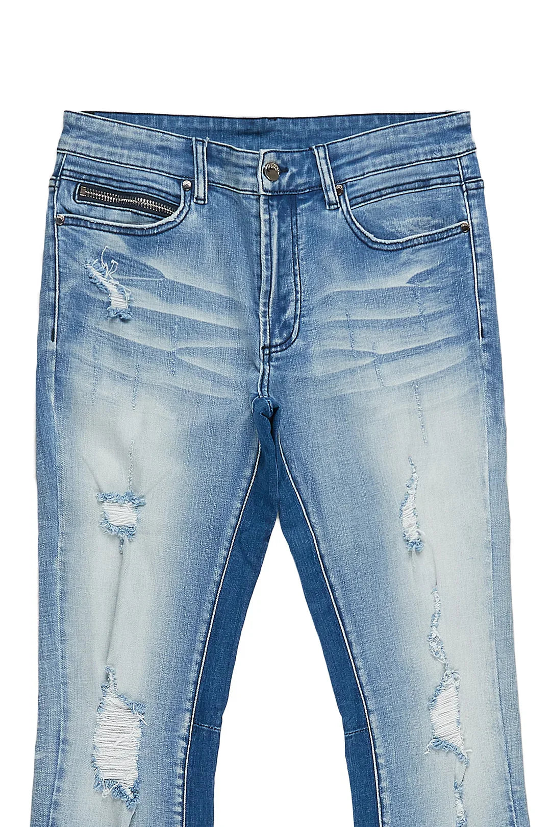 Tibbs Blue Stacked Flare Jean